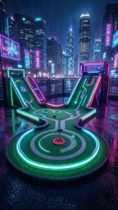Cyberpunk Neon Golf