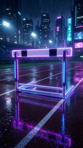 Cyberpunk Neon Hurdle