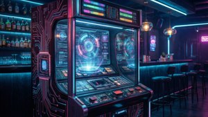 Cyberpunk Neon Jukebox
