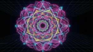 Cyberpunk Neon Mandala