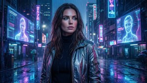 Cyberpunk Neon Rain