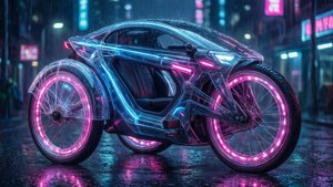 Cyberpunk Neon Trike