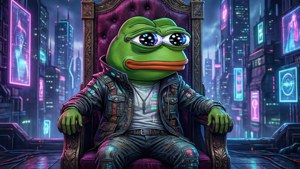Cyberpunk Pepe Throne