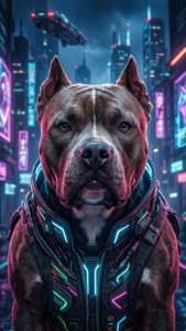 Cyberpunk Pitbull