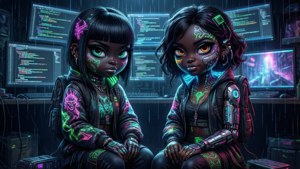 Cyberpunk Powerpuff Hackers
