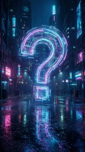 Cyberpunk Q&A Hologram