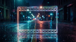 Cyberpunk Rain Frame