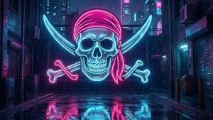 Cyberpunk Skull Sign