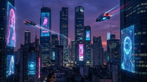 Cyberpunk Skyline Dusk
