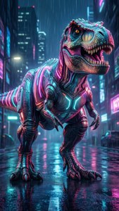Cyberpunk T Rex City