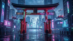 Cyberpunk Torii Gate