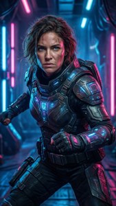 Cyberpunk Warrior Portrait