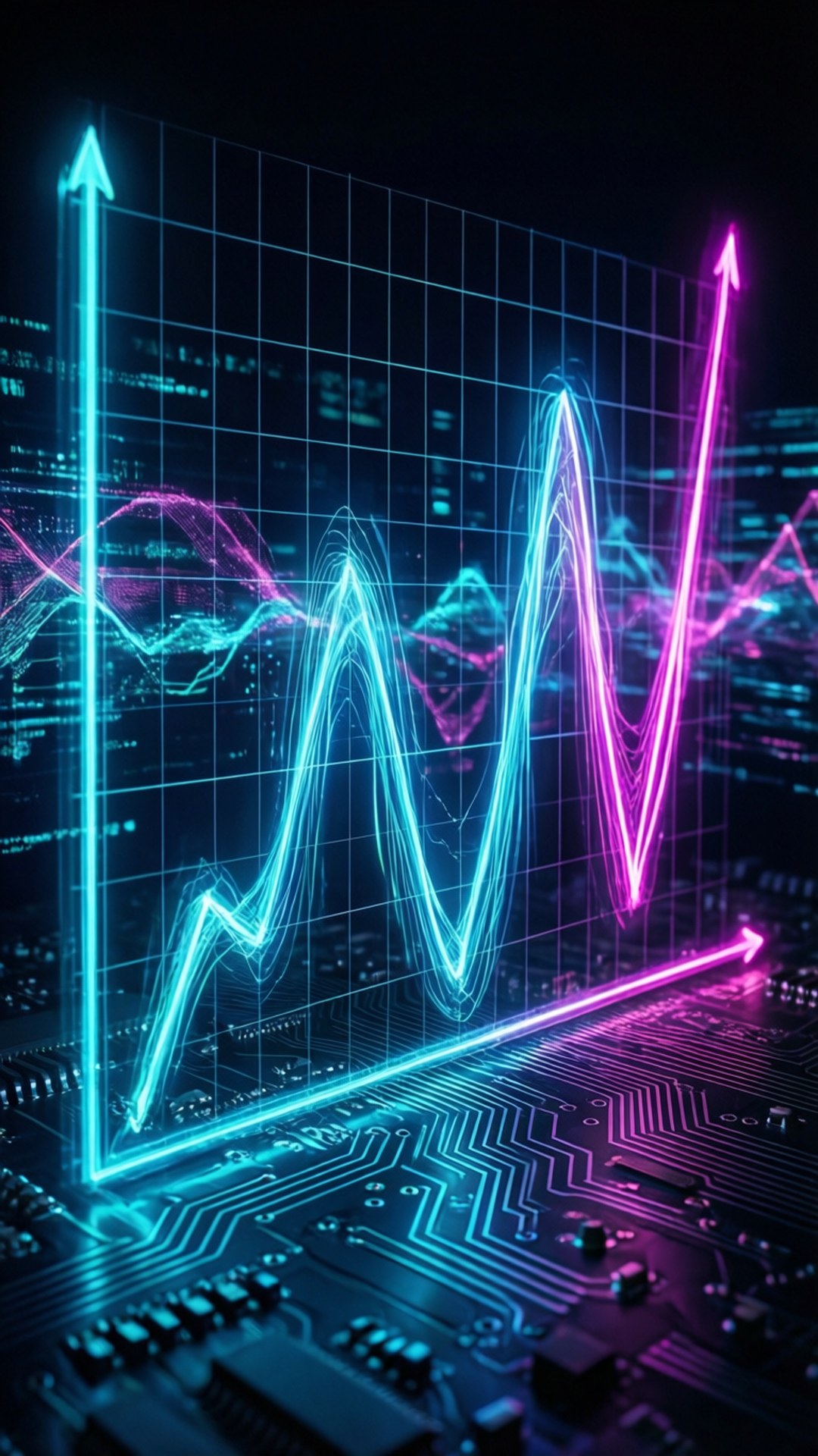 Cyberpunk Waveform by Wallpapers.art Studio