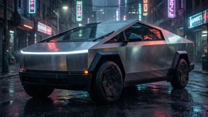 Cybertruck Neon Night