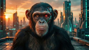 Cyborg Ape Rooftop