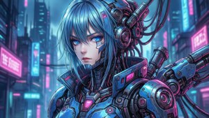 Cyborg Cyberpunk City