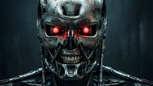Cyborg Head Glowing