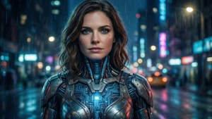 Cyborg in Neon City