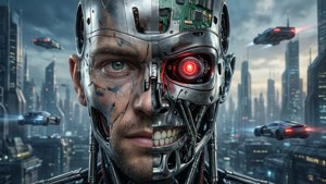 Cyborg's Red Laser Gaze