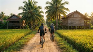 Cycling Through Rice Fields