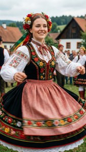 Czech Folk Dancer Portrait