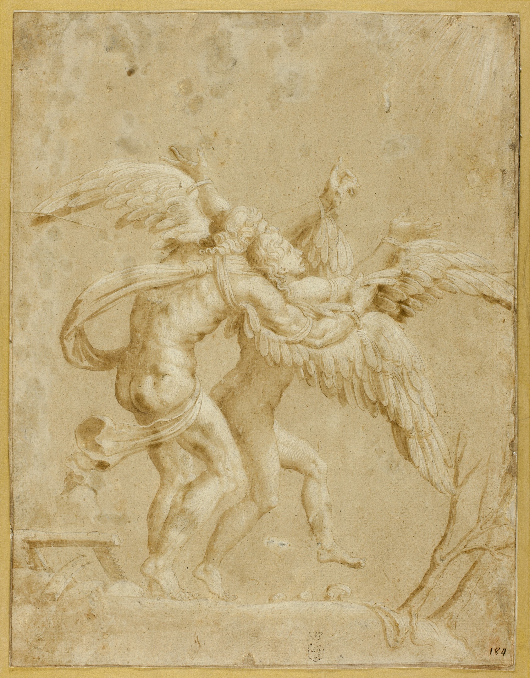 Daedalus and Icarus by Giulio Romano