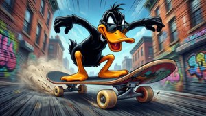 Daffy Duck Skateboard Thrill