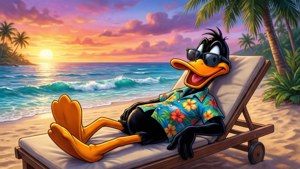 Daffy Duck Tropical Vacation