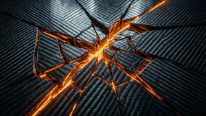 Damaged Carbon Fiber