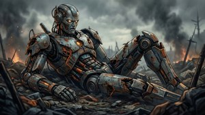 Damaged Robot Battlefield