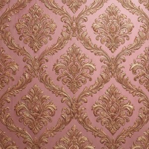 Damask Pattern Pink Rose Gold