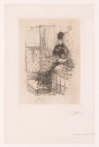 Dame in een treincoupé