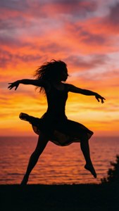 Dancer Silhouette Sunset