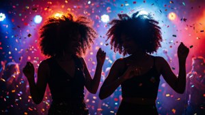 Dancing Afro Silhouettes