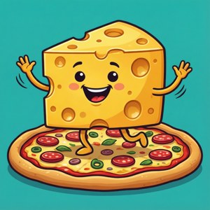 Dancing Cheese Cartoon