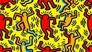 Dancing Figures Yellow