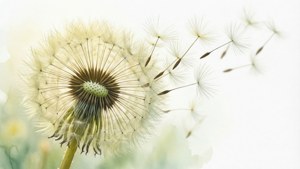 Dandelion Seeds Afloat