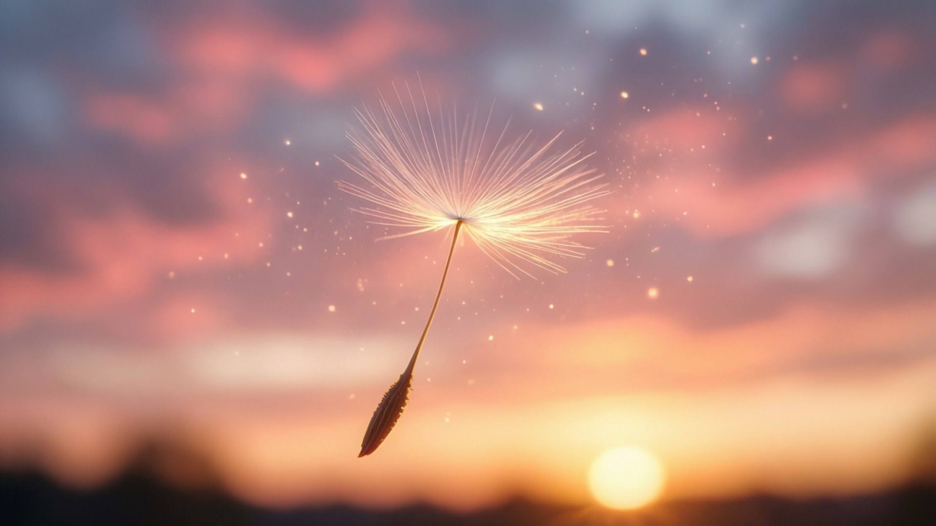 Dandelion Wish Sunrise by Wallpapers.art Studio