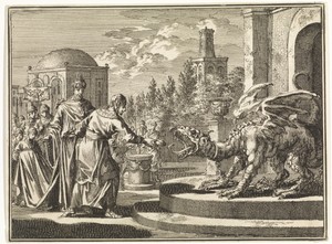 Daniël doodt de draak in Babylon