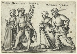 Dansende boerenparen