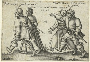 Dansende boerenparen