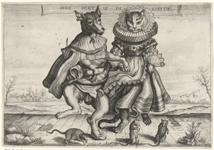 Dansende hond en poes