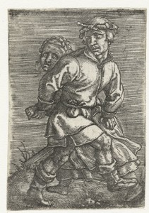 Dansende man en vrouw