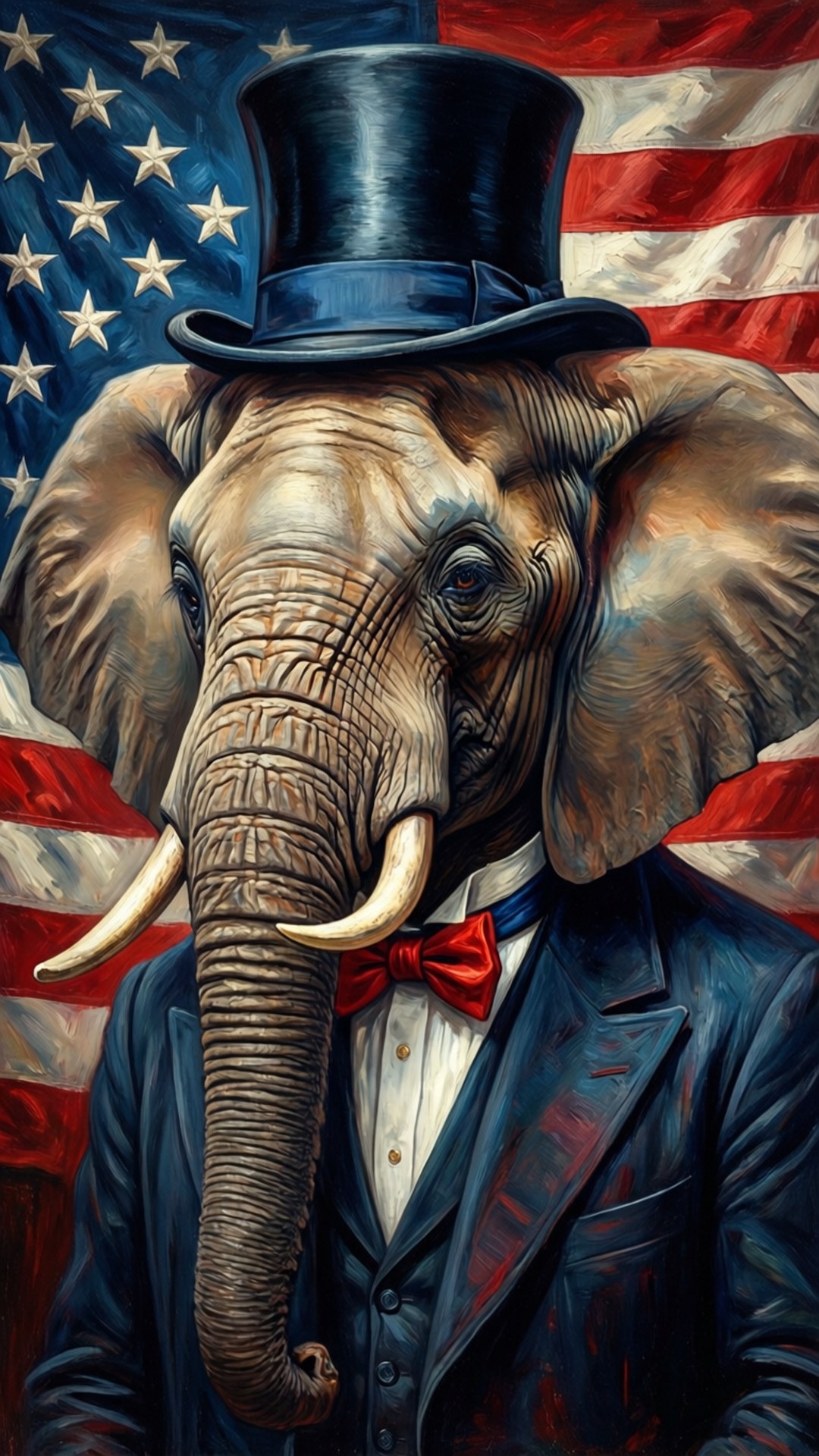 Dapper Elephant by Wallpapers.art Studio