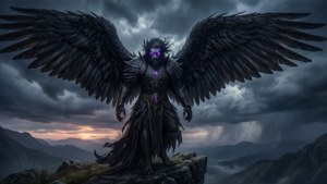 Dark Angel on the Cliff