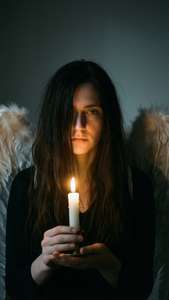 Dark Angel with Candle