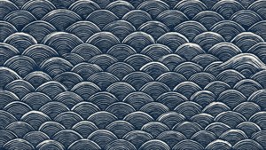 Dark Blue Wave Art