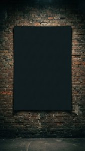 Dark Brick Wall Poster
