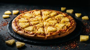 Dark Moody Pineapple Pizza