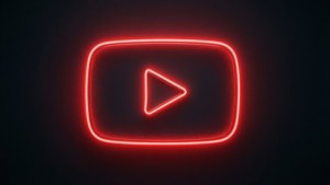 Dark Neon Play Button